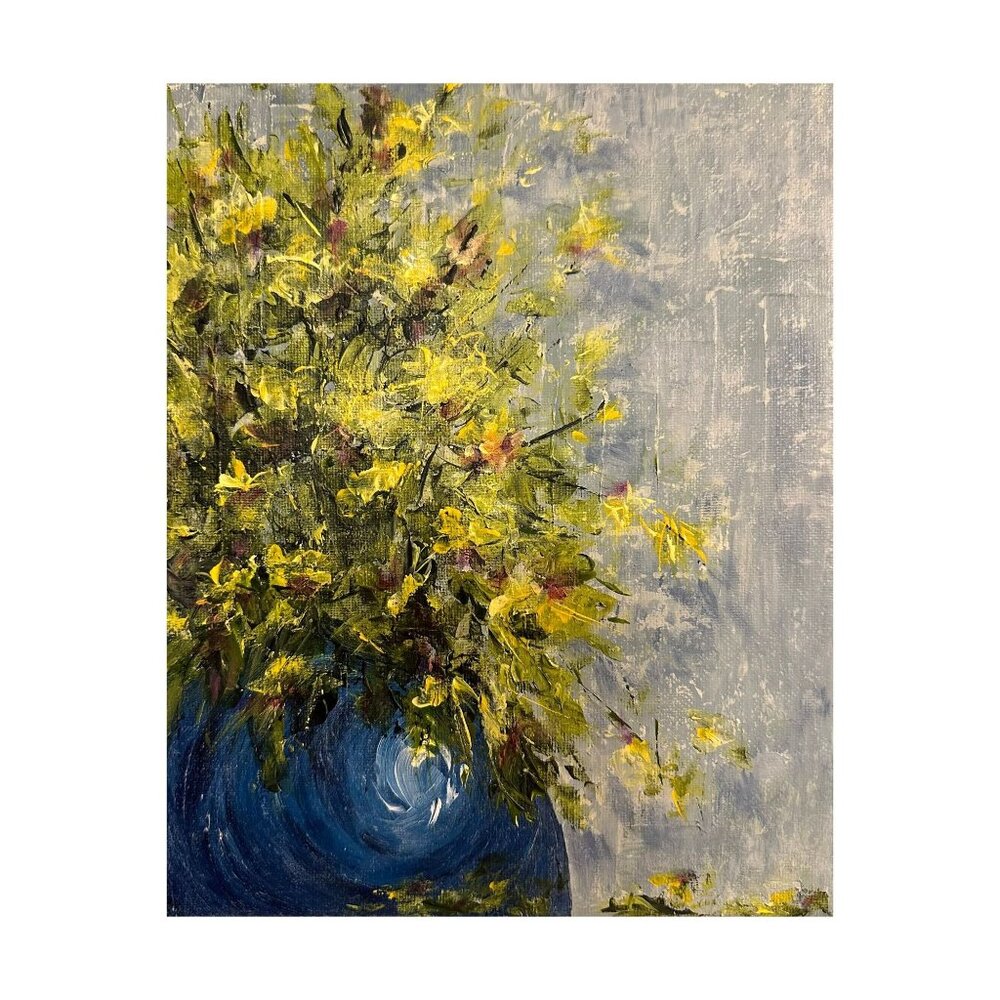 Bouquet 3 - Acrylic on Canvas 8" x 10" Floral Painting by Deb Bossert Artworks